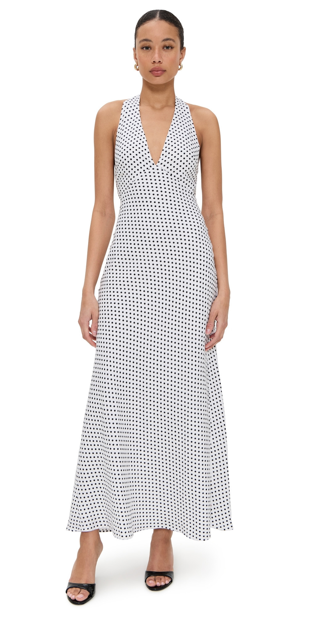 Reformation Delilah Linen Dress Eclipse Dot 8 | Shopbop
