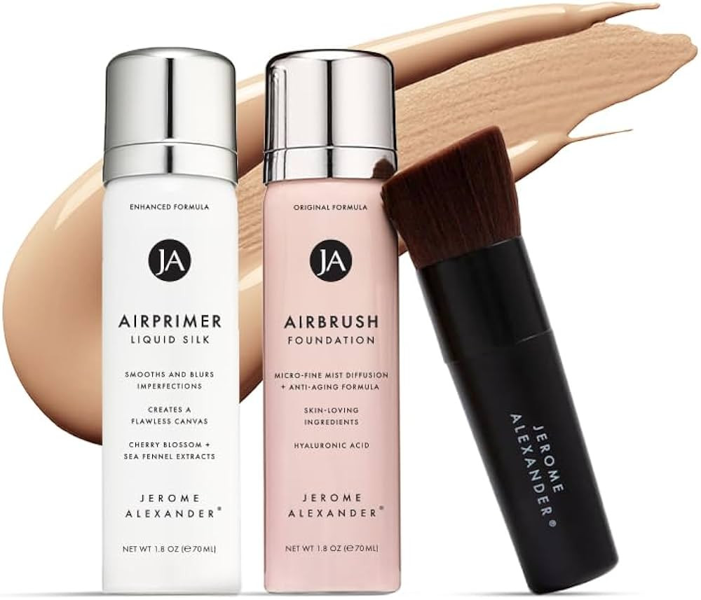 MagicMinerals AirBrush Foundation Set by Jerome Alexander – 3pc Set Includes Primer, Foundation... | Amazon (US)