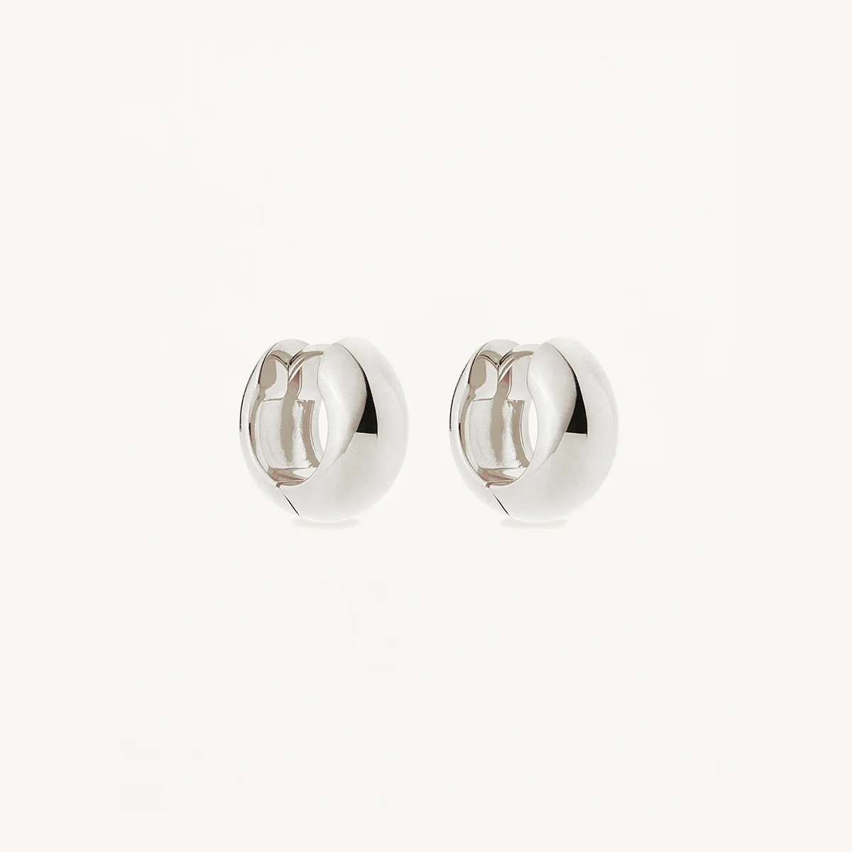 Sterling Silver Bold Huggie Hoops | By Charlotte