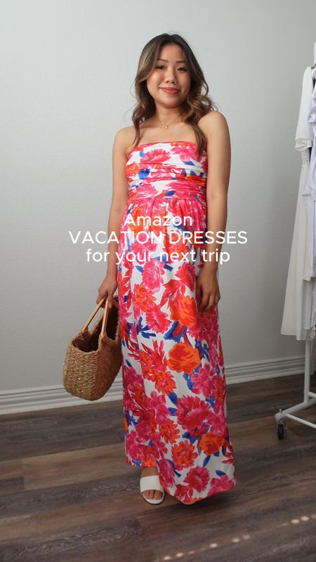Amazon vacation dresses 🫶🏽 wearing them all in size S. The first and 3rd one have pockets ☺️

Bump friend maternity pregnancy maxi dress floral dress strapless dress halter dress vacation outfit beach outfit wedding guest dress pink dress amazon dress petite dress amazon finds

#LTKbump #LTKwedding #LTKunder50