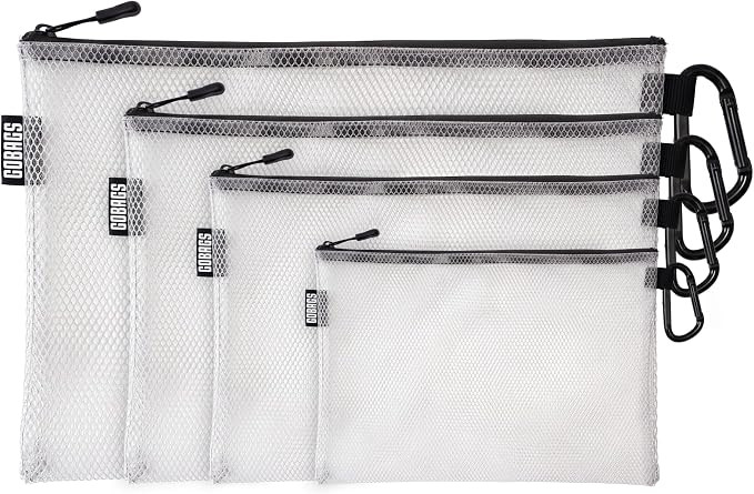 Air Production Multi-Size Clear Zipper Pouch (4‑Pack) – Cable Organizer & Travel Gear Bag for... | Amazon (US)