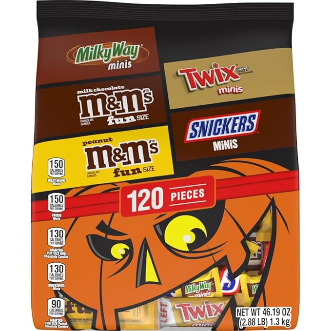 M&M'S Milk Chocolate, M&M'S Peanut, SNICKERS, TWIX & MILKY WAY Milk Chocolate Fun Size and Minis ... | Amazon (US)