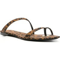 Saint Laurent Sandales, Saint Laurent Tanger Flat Sandals en marron - pour dames | Fashionette (FR)