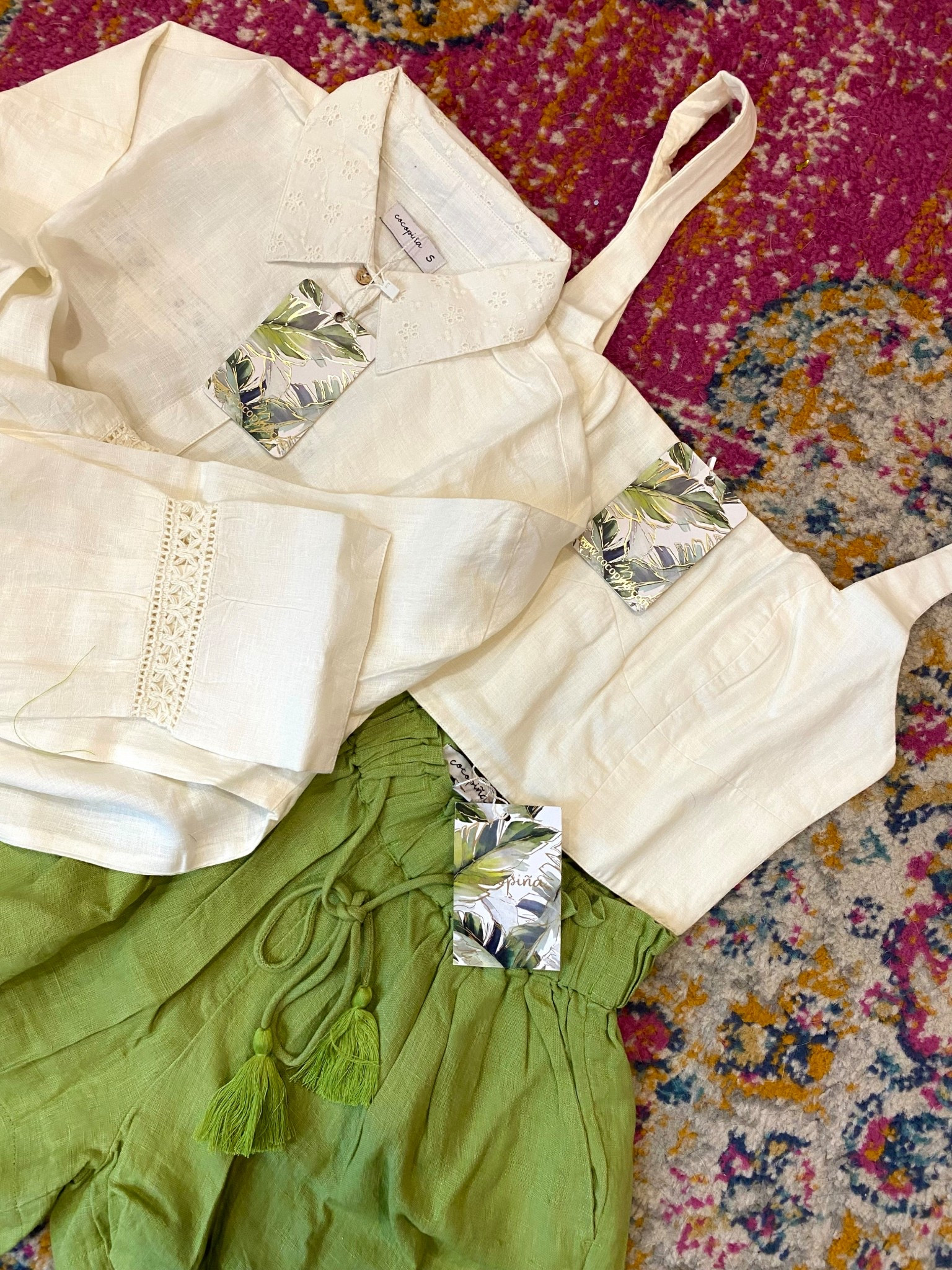 Cutest trio of an outfit heading into spring and summer 🌸☀️ I love that you can wear the pieces styled together or as separates. Went true to size with a small in everything and love the fit! 

#LTKootd #LTKTravel #LTKSwim