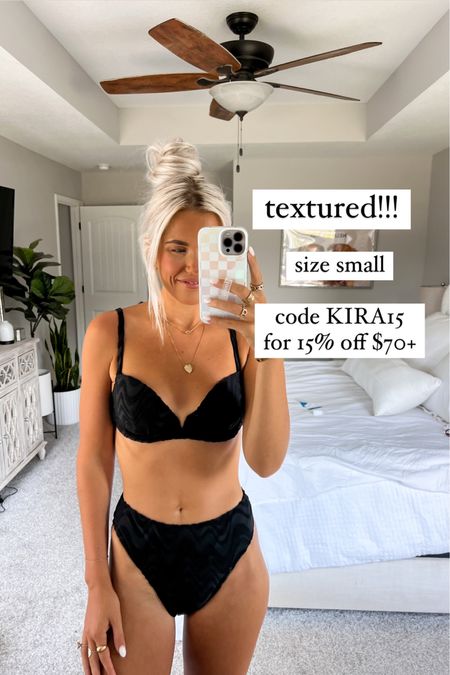 size small in the bikini! it’s textured too!
code KIRA15 for 15% off $70+

best suited for gals with a chest larger than A!

#LTKstyletip #LTKswim #LTKsalealert