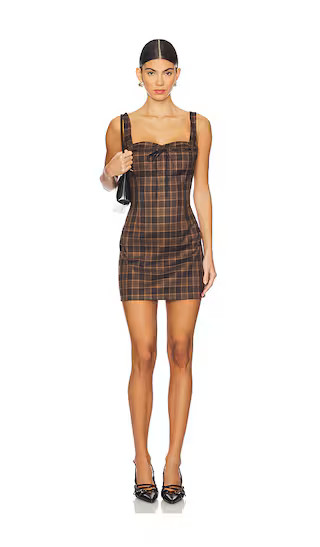 Miaou Laced Ginger Dress in Brown. - size L | Revolve Clothing (Global)
