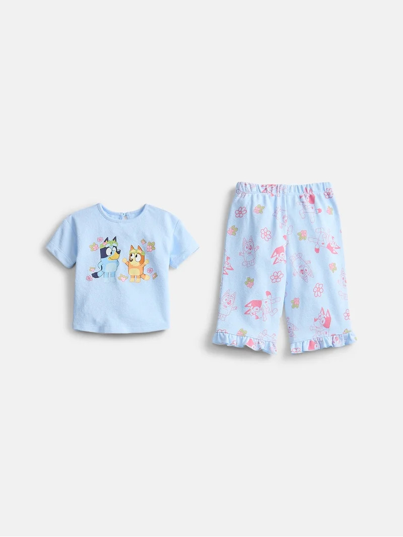 Bluey Baby Girls Graphic Tee and Pants Set, 2-Piece, Sizes 0M-24M | Walmart (US)