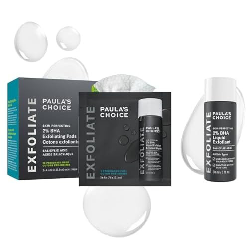 Paula's Choice SKIN PERFECTING 2% BHA Toner Pads, 10ct & 2% BHA Liquid Exfoliant, Salicylic Acid Facial Exfoliator for Enlarged Pores, Travel Size 1oz | Amazon (US)