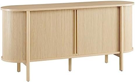 55'' Sideboard Storage Cabinet with Doors and Shelves - Credenza Storage Cabinet for Office, Bedr... | Amazon (US)
