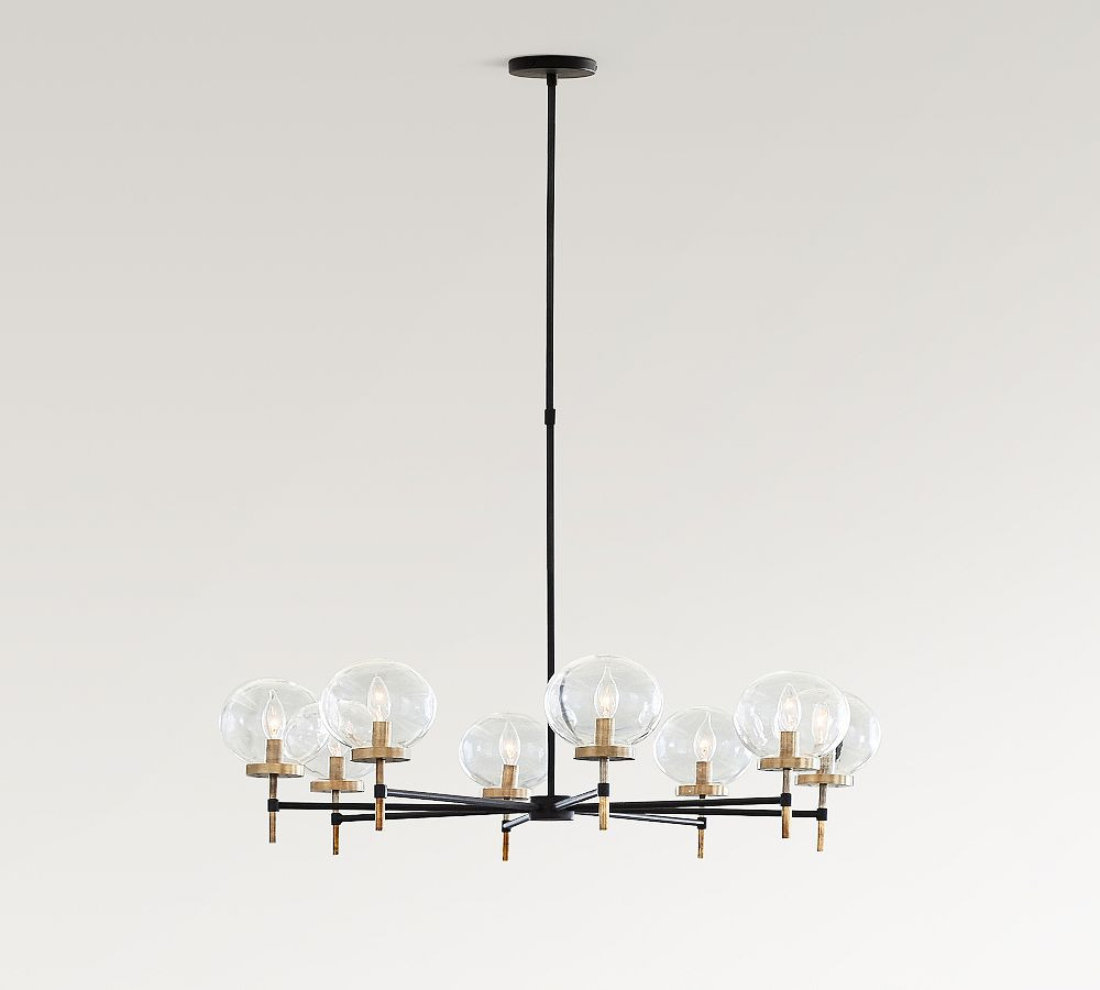 Camryn Glass Globe Round Chandelier (36"-48") | Pottery Barn (US)