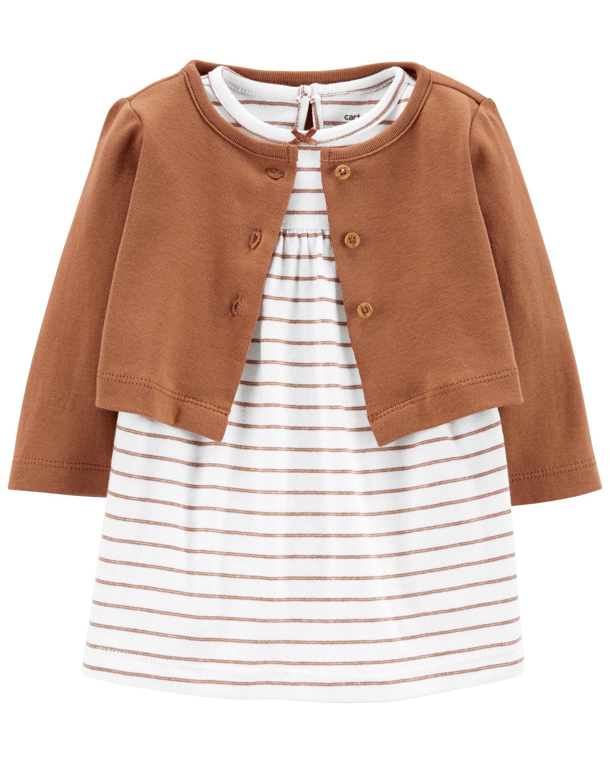 Baby 2-Piece Bodysuit Dress & Cardigan Set | Carter's