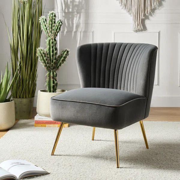 Euclid Upholstered Accent Chair with Metal Legs | Wayfair North America
