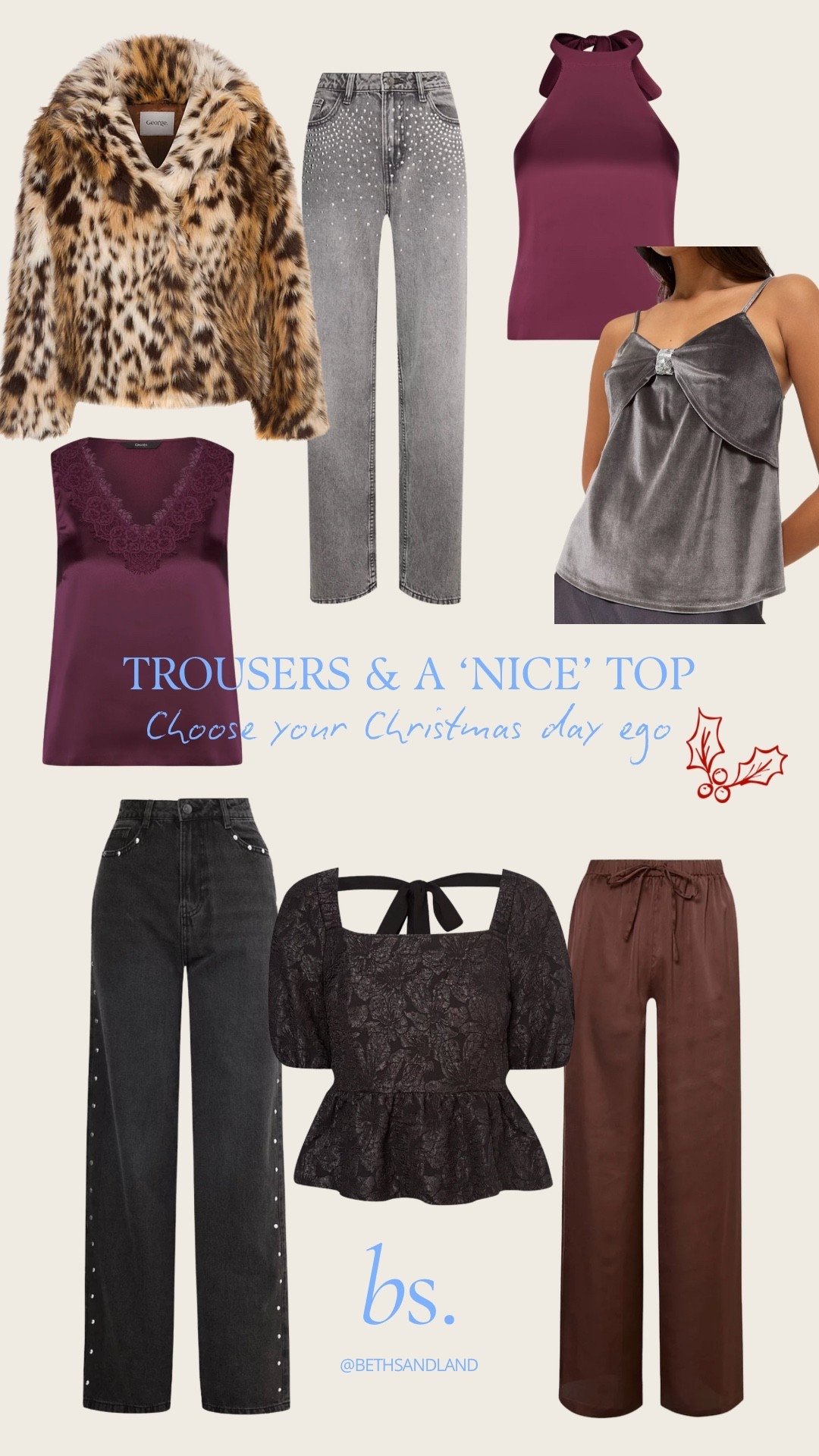 Festive outfits what to wear on Christmas day jeans and a nice top 

#LTKwinter #LTKfestive #LTKuk