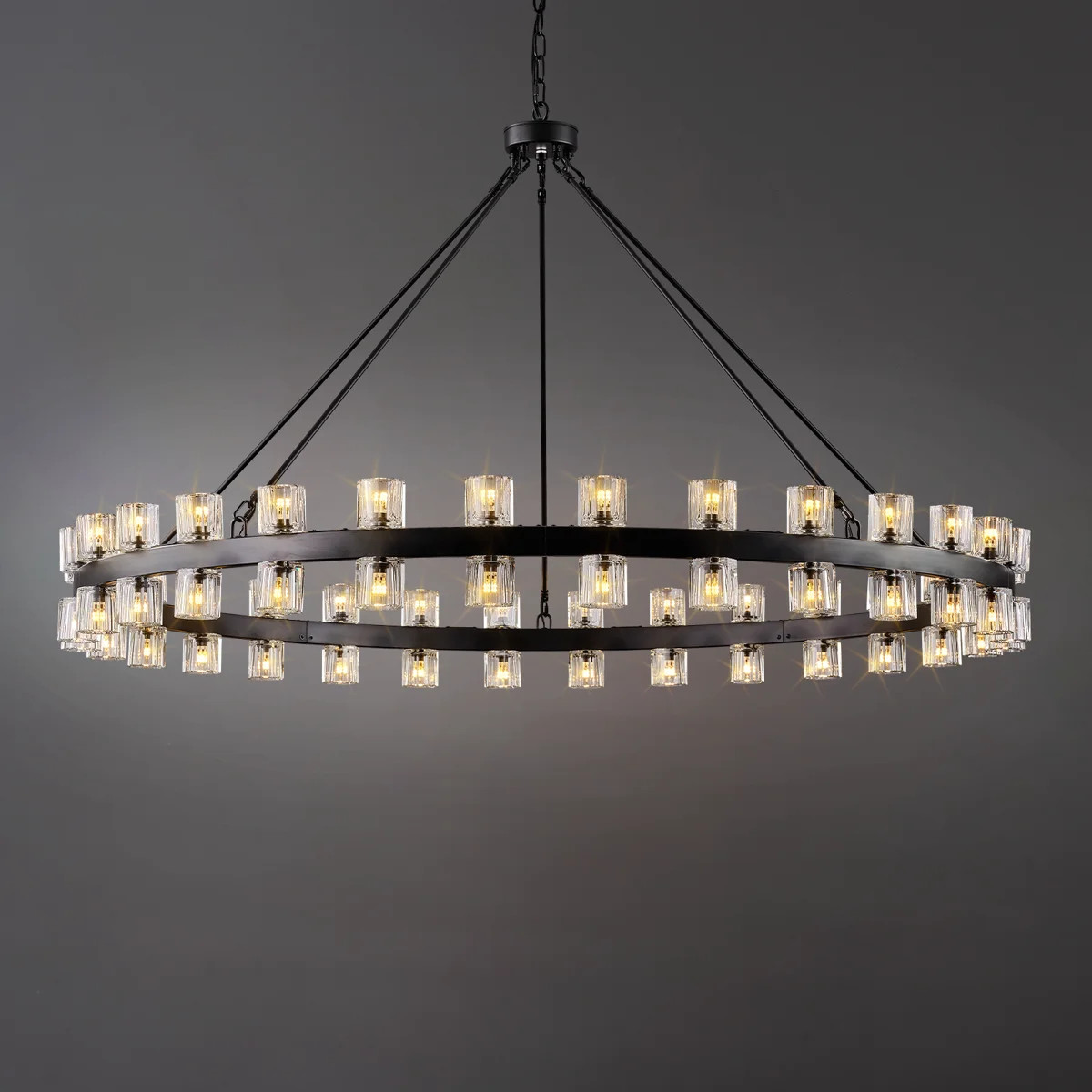 Wagon Wheel Chandelier With Crystal Shade | Wayfair North America