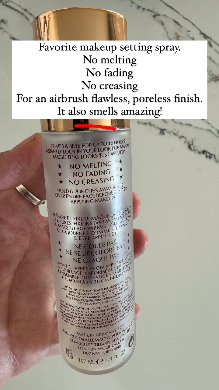 My favorite makeup setting spray. It helps set makeup for up to 16 hours without melting, fading, or settling into fine lines. It also smells so good!

#LTKOver40 #LTKFindsUnder50 #LTKBeauty