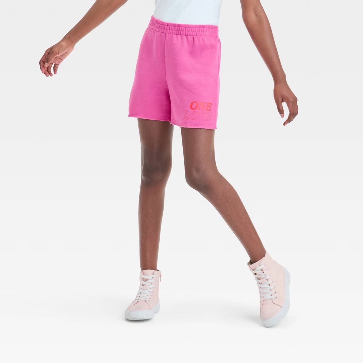 Girls' Bob Marley Fleece Shorts - art class™ Pink | Target
