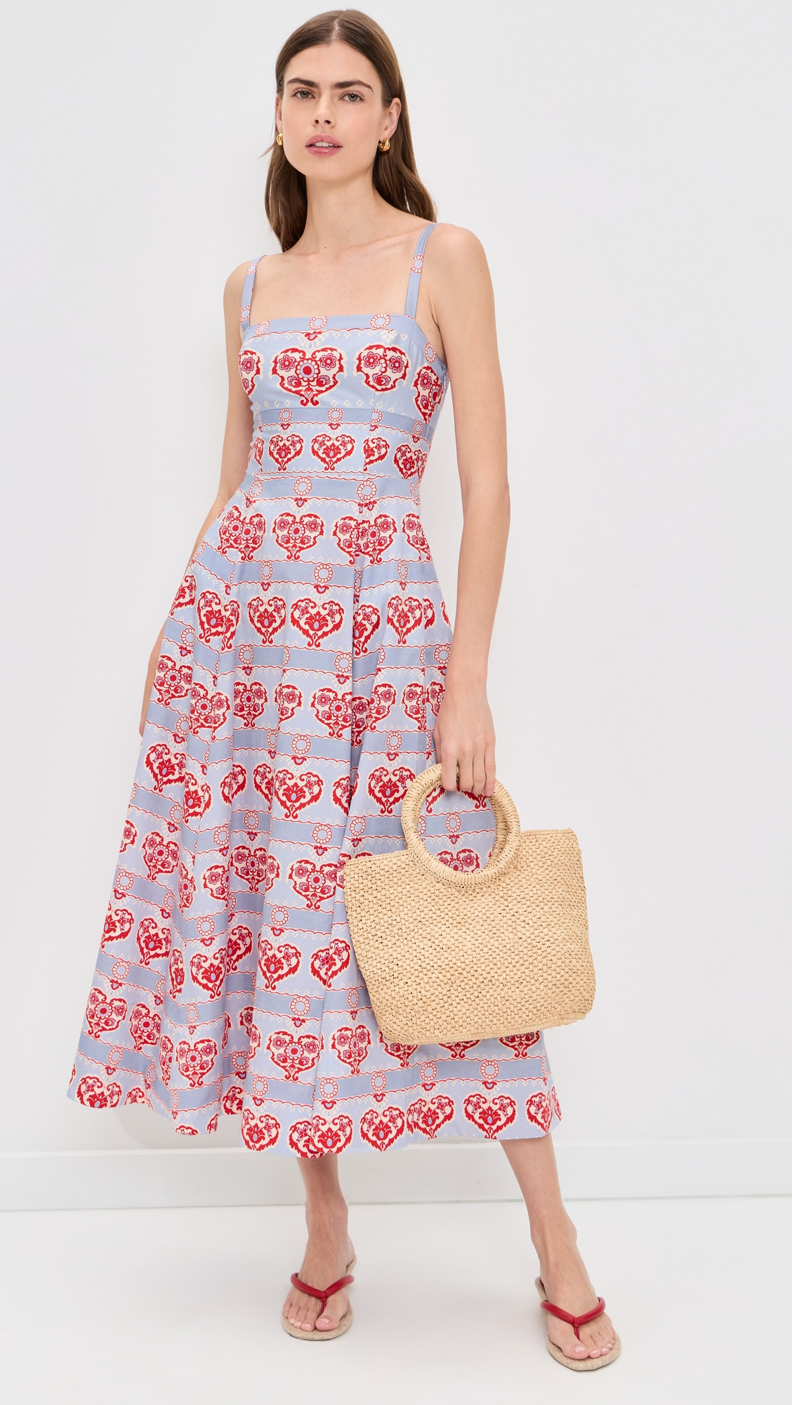 Hill House Home The Margot Dress Poppy Damask Stripe S | Shopbop