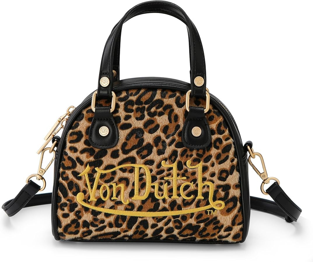 Von Dutch Womens Pony Hair Bowling Bag Purse - Stylish Women's Handbag with Adjustable Strap, Spa... | Amazon (US)