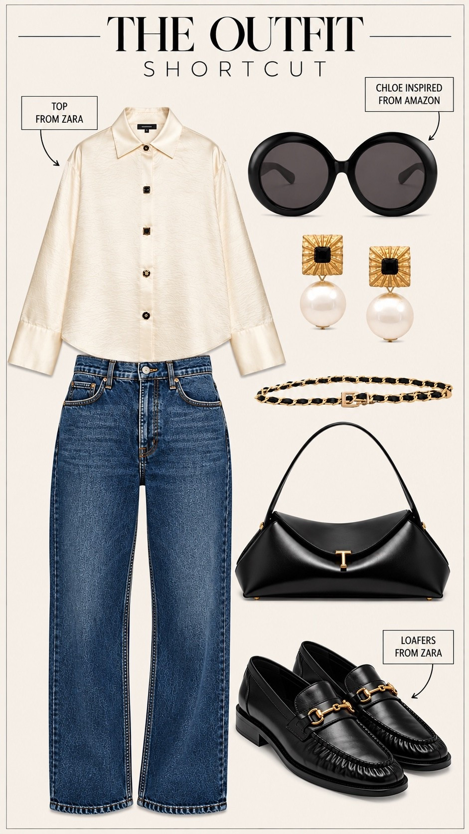 Such a classy expensive looking outfit. The jeans and loafers keep it casual, but the satin top and accessories make the whole outfit look ridiculously expensive.🥂

#LTKootd #LTKWorkwear #LTKOver40