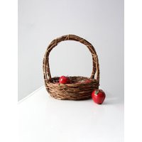 Vintage Rustic Wicker Basket | Etsy (US)