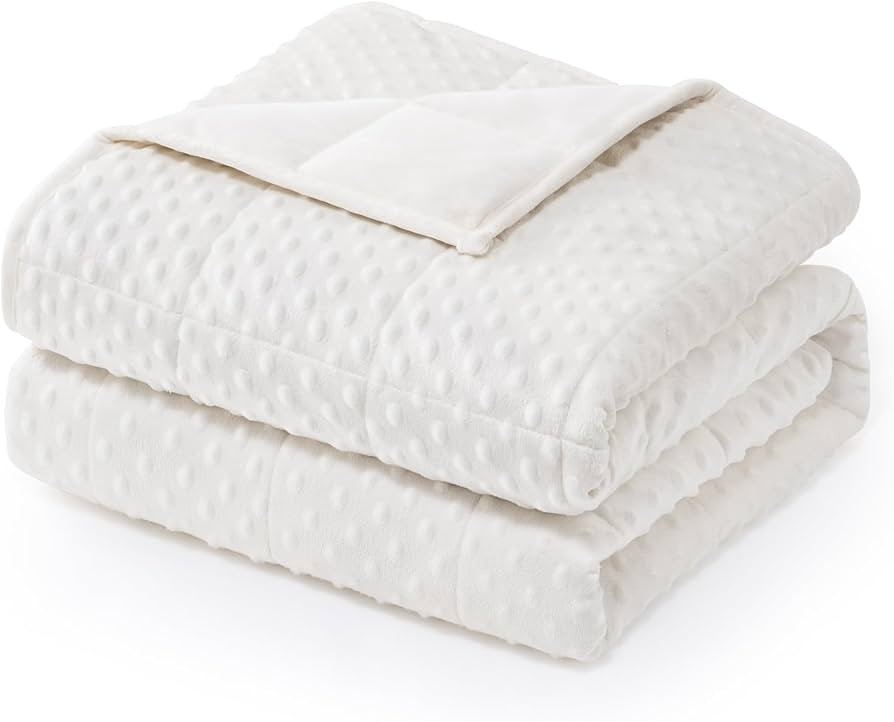 Wemore Minky Dot Weighted Blanket for Adults Queen Size 15 lbs, Soft Heavy Blanket for Stress Rel... | Amazon (US)