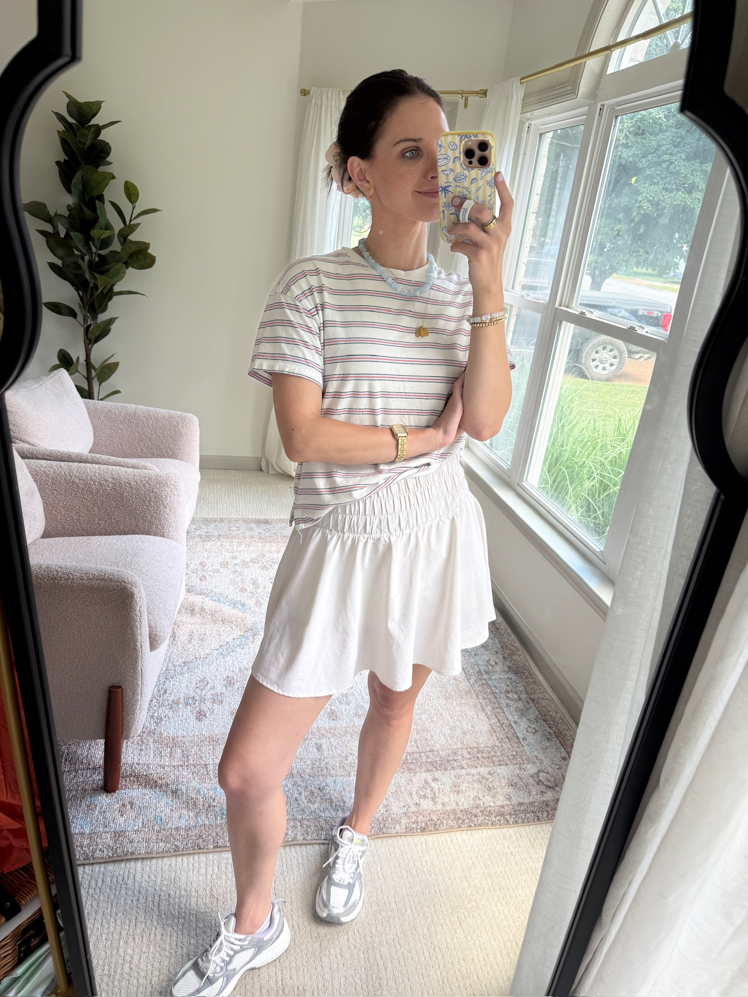Tee : linked similar (wearing small)
Skort: wearing small
Sneakers : fit tts 

Mom outfit // mom style // summer outfit // summer style

#LTKgrwm #LTKootd #LTKmomlife