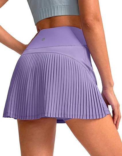 SANTINY 14" Tennis Skirt Skorts for Woman Pleated High Waited Skirts with Built-in Shorts Athleti... | Amazon (US)
