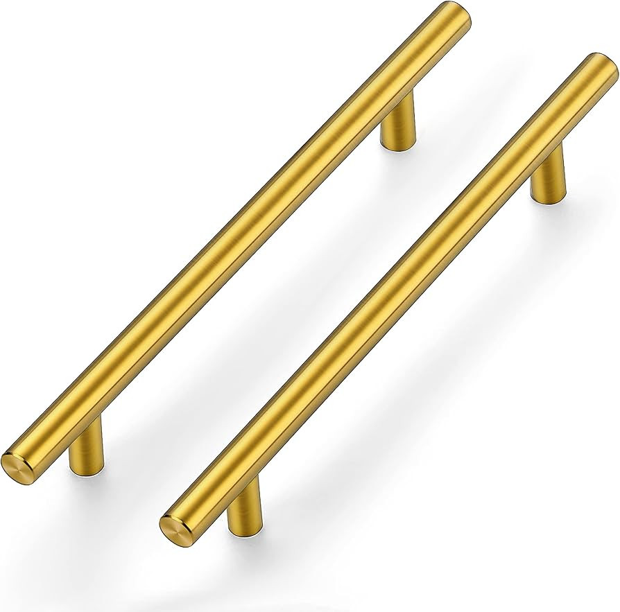 Ravinte Gold Cabinet Handles 5 Pack 6-1/4 Inch Cabinet Pulls Brushed Brass Kitchen Cabinet Handle... | Amazon (US)