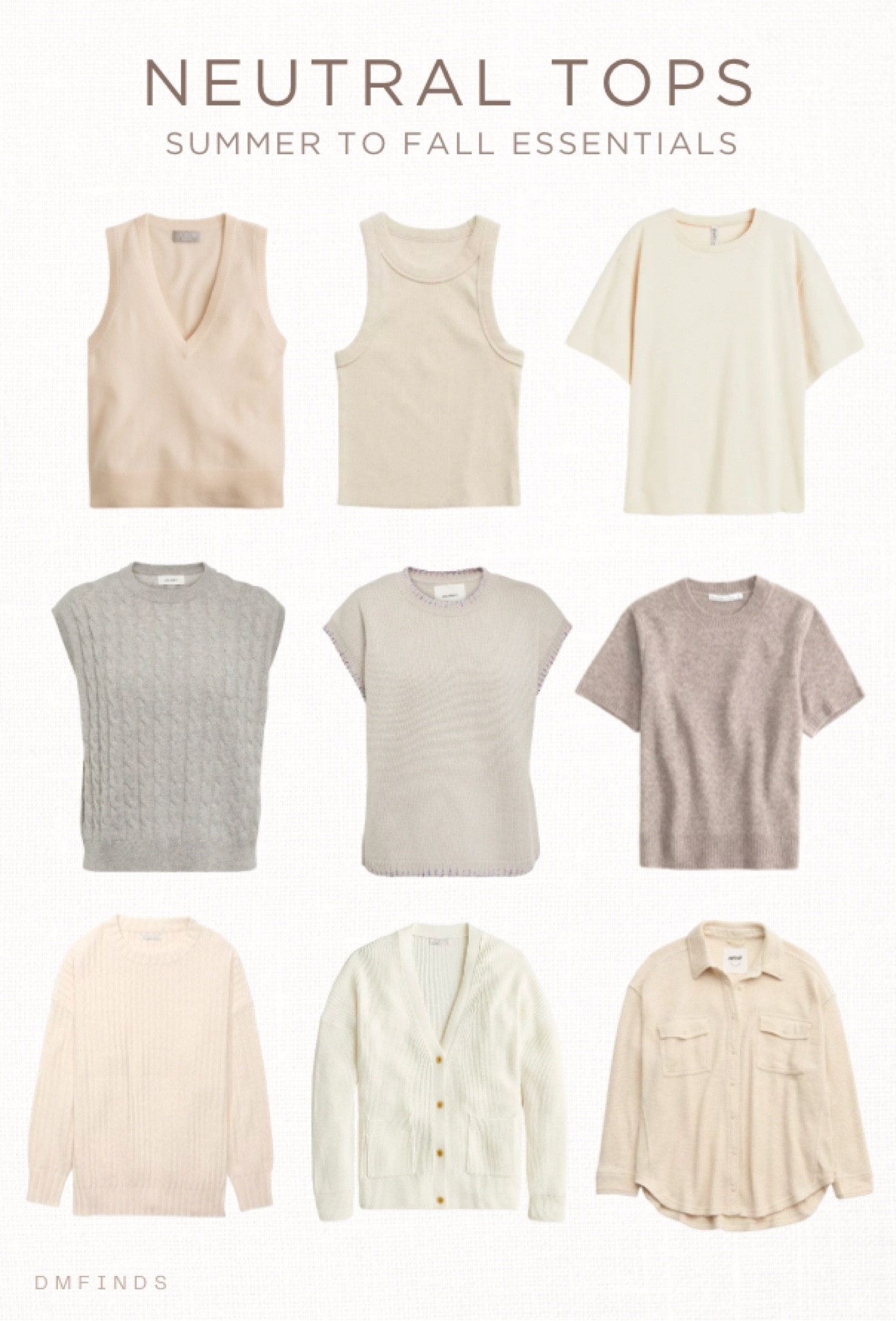 neutral tops capsule wardrobe- summer to fall outfit essentials #LTKFind #LTKSale 

#LTKeurope #LTKBacktoSchool #LTKSeasonal