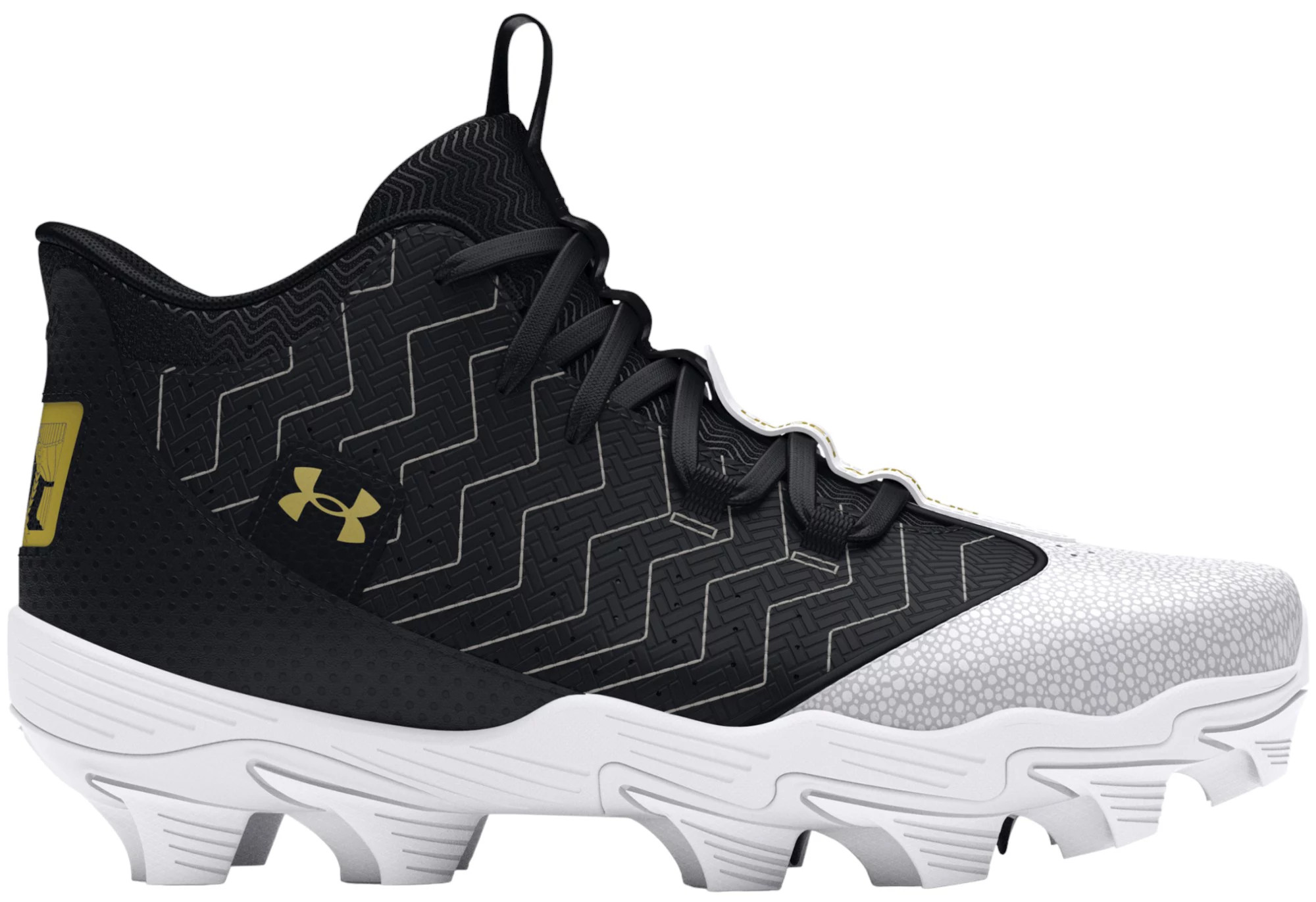 Under Armour Kids' Harper 9 RM Baseball Cleats, Size 3.5, Black/White | Dick's Sporting Goods