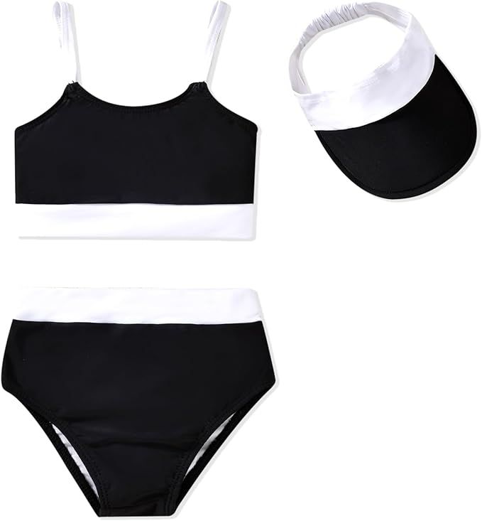MINIFEIKO Toddler Girls Bikini Adjustable Swimsuit for 1-4 Years Old | Amazon (US)