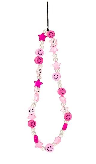 Beaded Phone Strap in Pink | Revolve Clothing (Global)