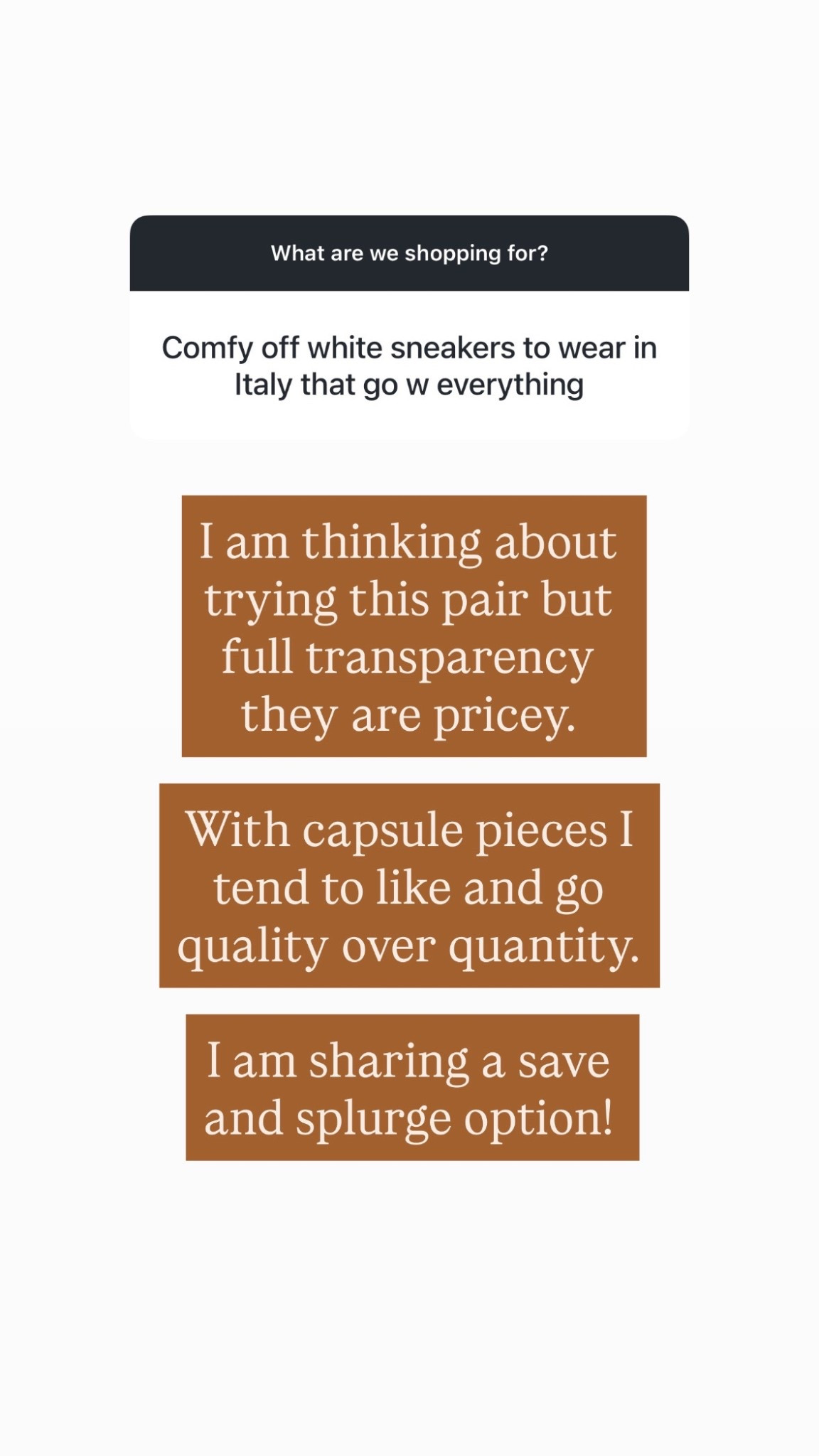 I have my eye on these splurge sneakers. I’ll report back! Sharing a save version as well. 

#LTKmomlife #LTKTravel #LTKOver40