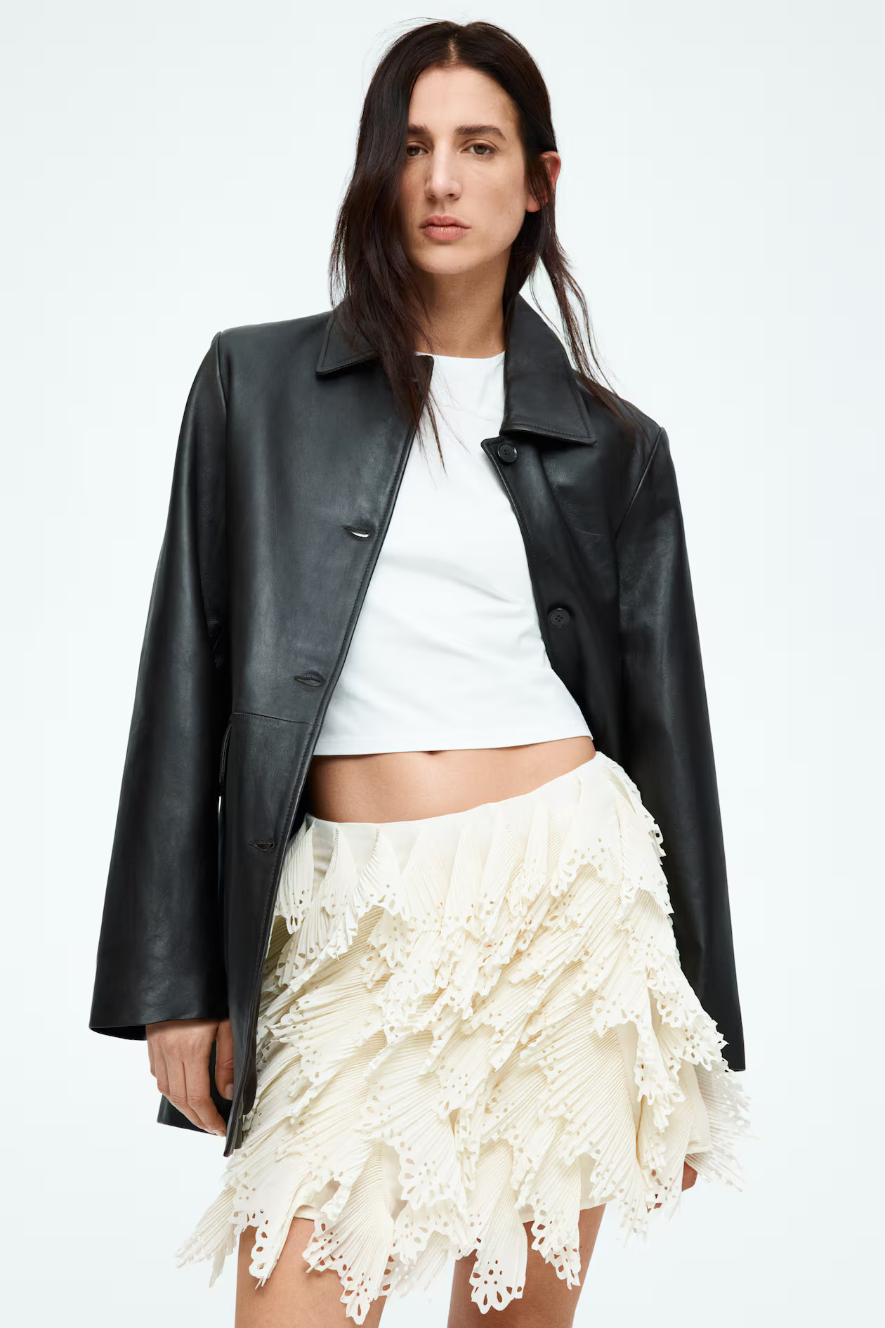 Chiffon Skirt with Flounces | H&M (US + CA)