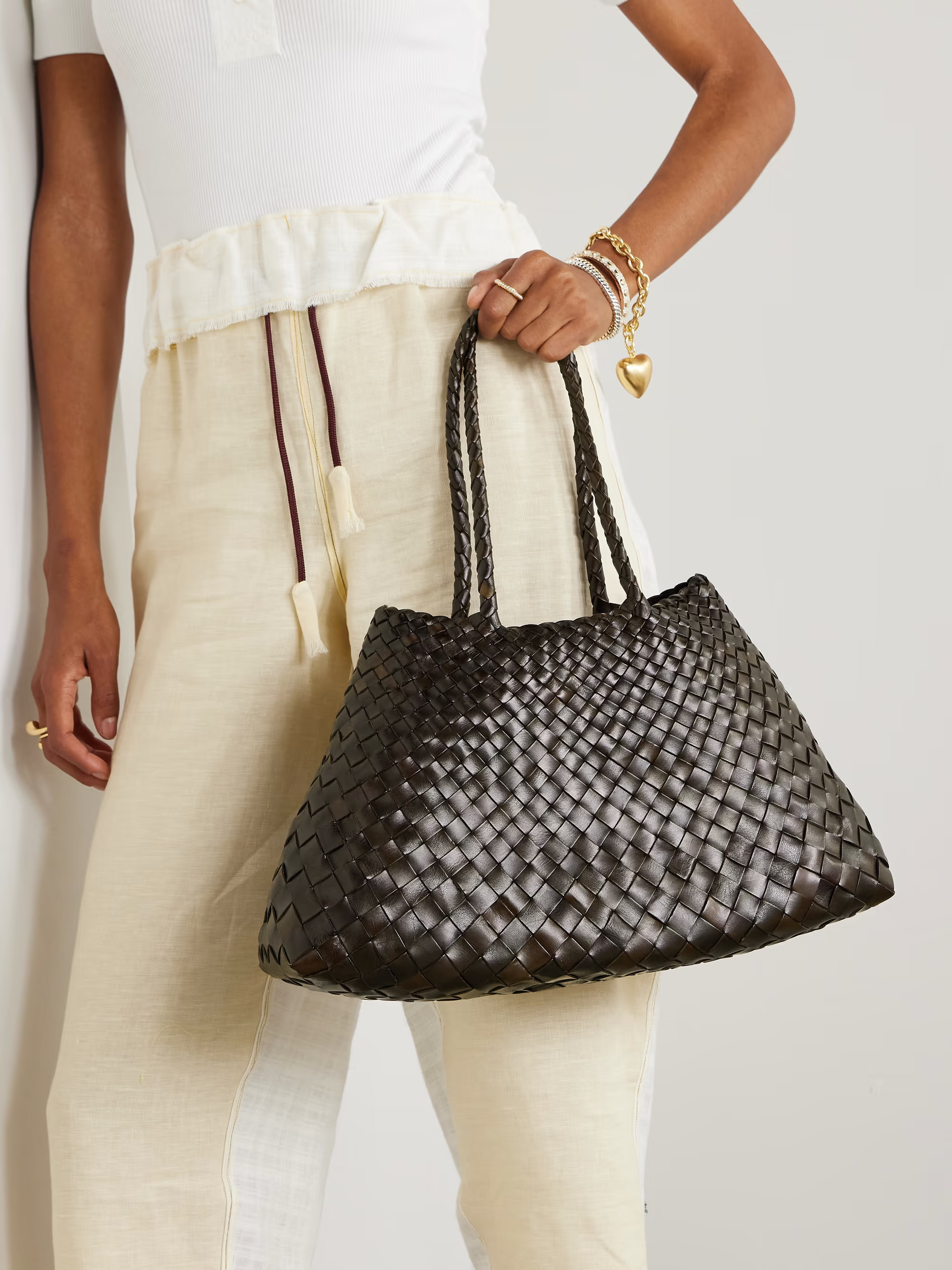 Santa Croce Big woven leather tote | NET-A-PORTER (UK & EU)