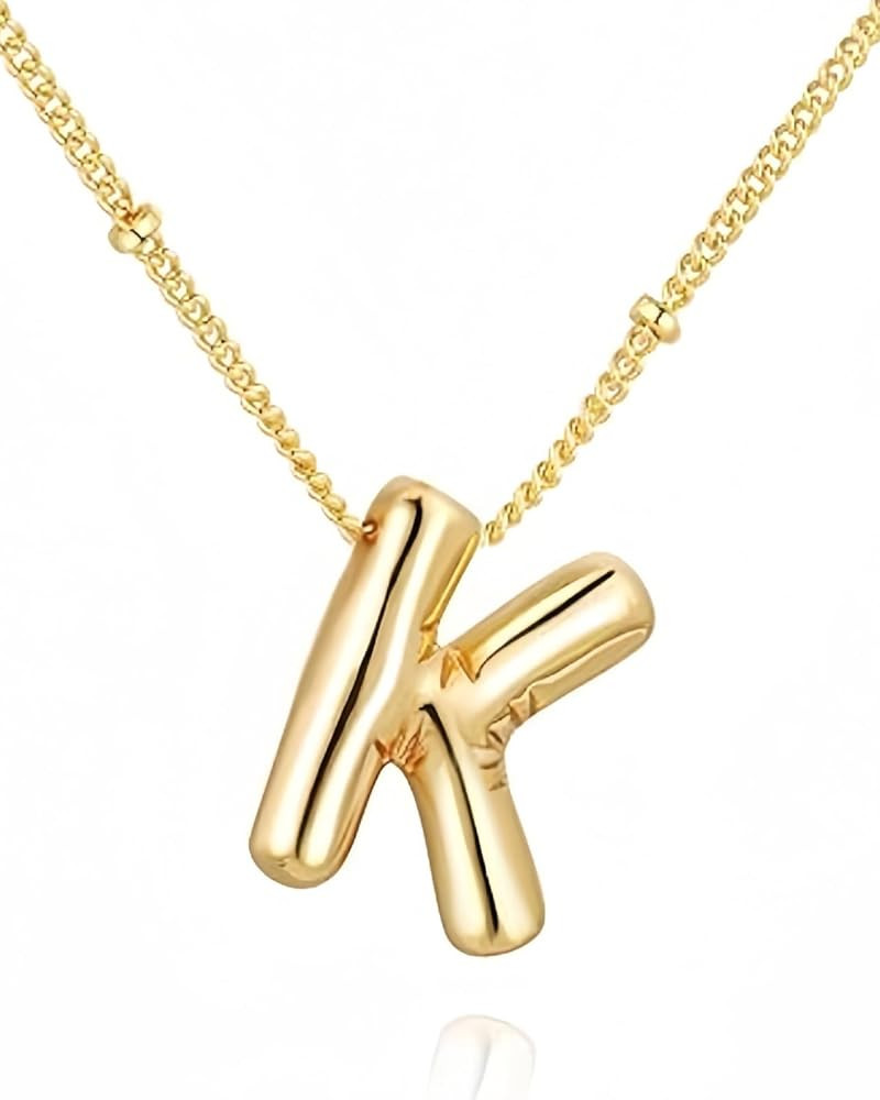 Bubble Necklace Letter 18K Gold, Ultimate Initial Necklace for Fashion-Forward Women - Bubble Let... | Amazon (US)
