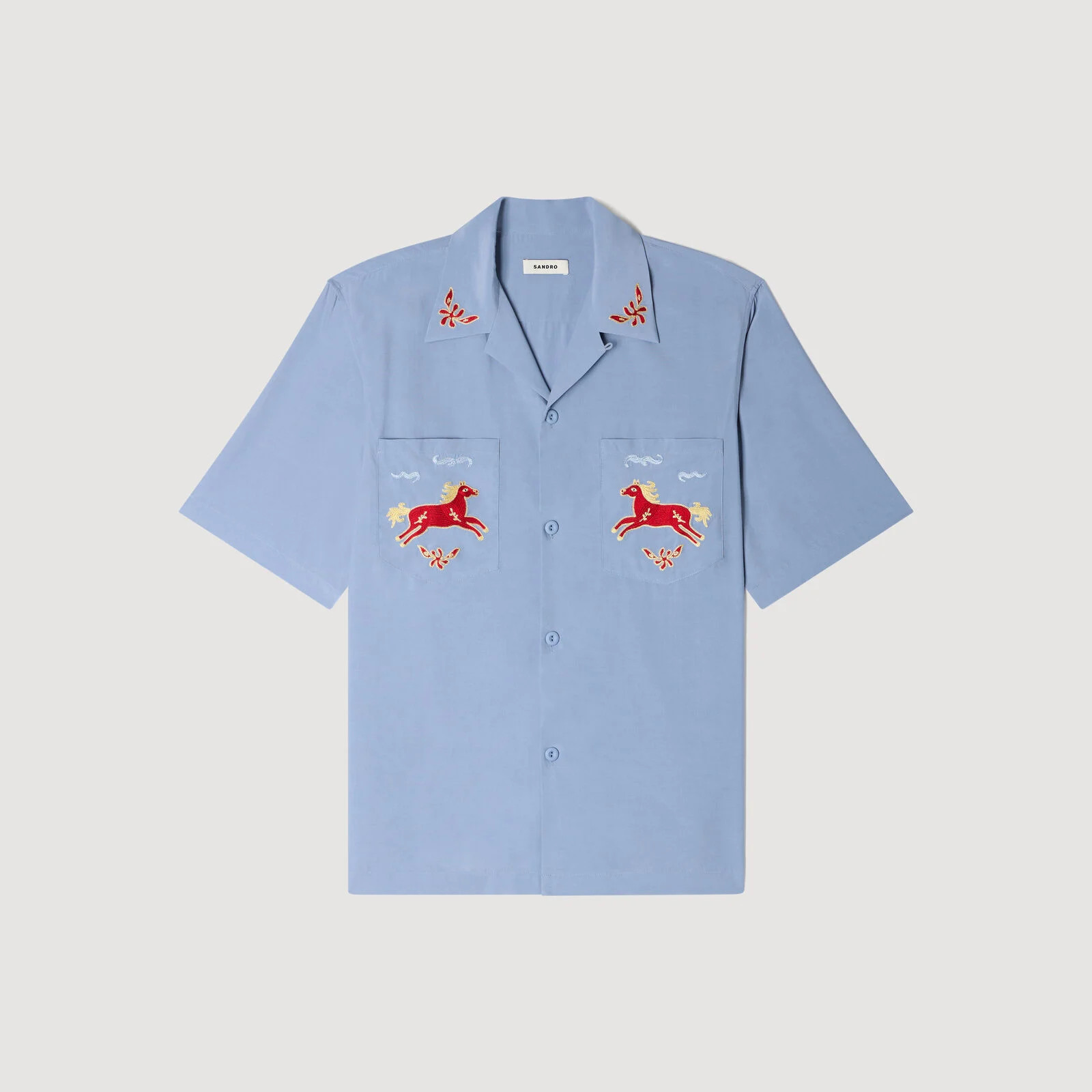Embroidered horse loose-fit shirt | Sandro US | Sandro-Paris US