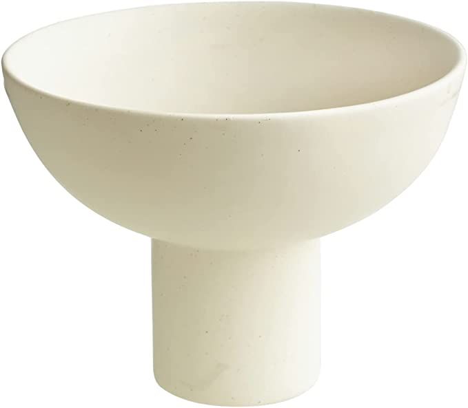 WENSHUO Sphere High-foot Ceramic Compote Fruit Bowl, Centerpiece Pedestal Bowl, 6.8" × 9", Matte... | Amazon (US)