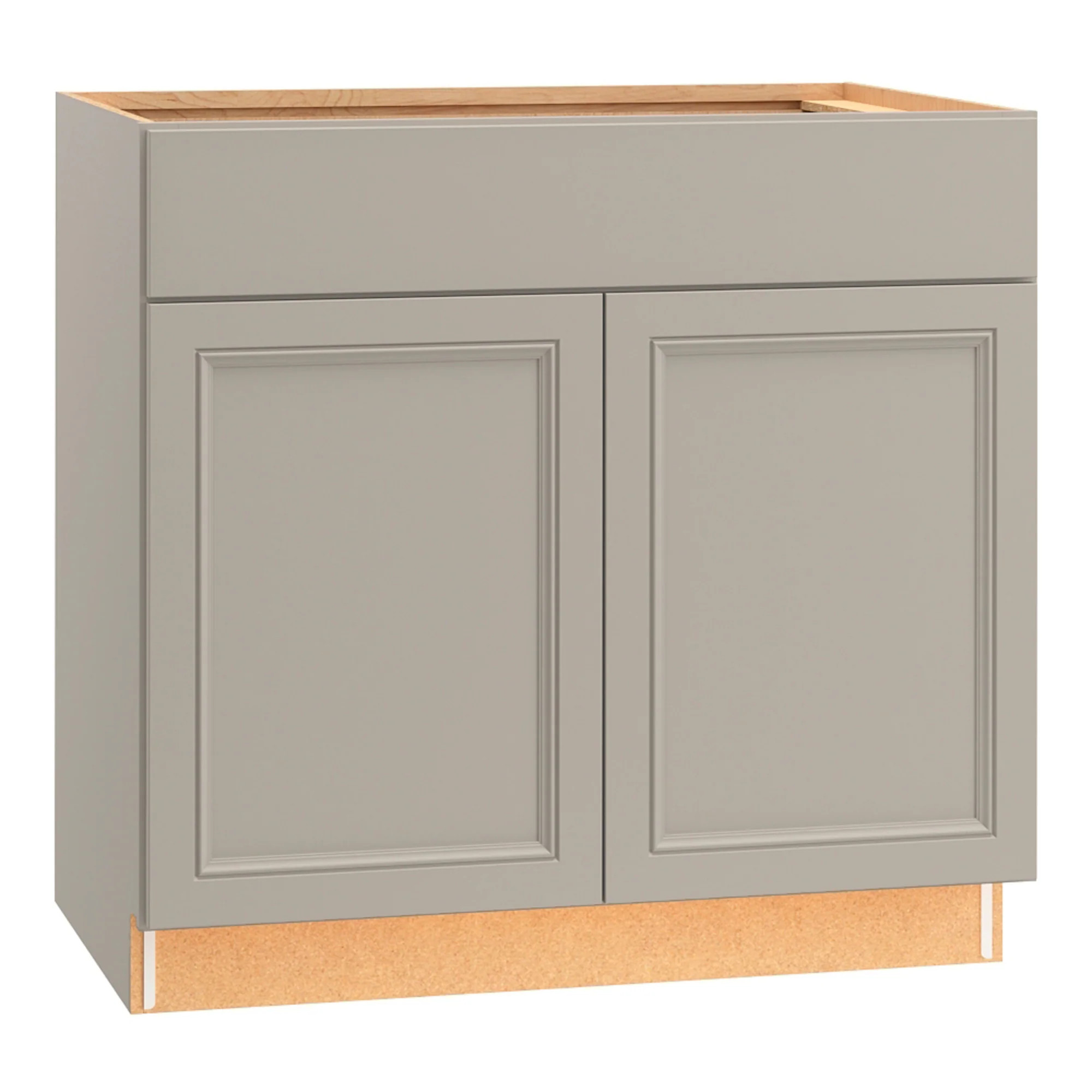 Diamond NOW Wintucket 36-in W x 35-in H x 23.75-in D Cloud Gray Sink Base Fully assembled Cabinet (Recessed Panel Square) | G15 SB36B | Lowe's