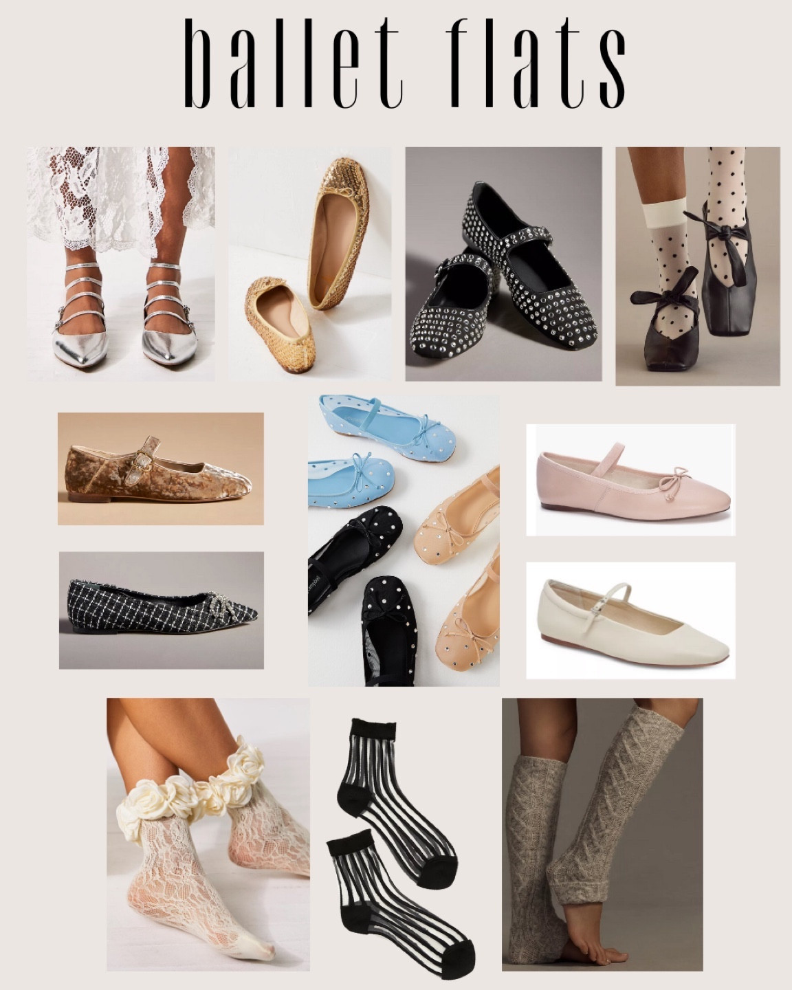 Flats are the IT GIRL shoe of the season! I’ve been experimenting with different way to style flats with socks, stockings, and leg warmers. So cute for Christmas and New Year's Eve parties!

#LTKshoecrush #LTKHoliday #LTKstyletip