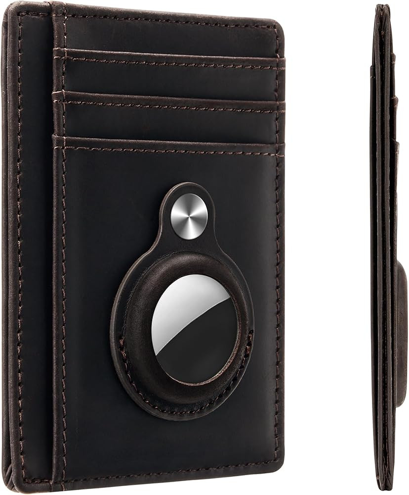 Hawanik Slim Minimalist Front Pocket Air Tag Wallet, RFID Blocking Card Holder Wallet with Airtag... | Amazon (US)