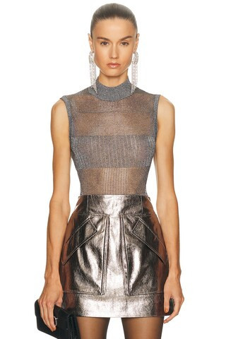 AKNVAS Leonora Top in Charcoal | FWRD 