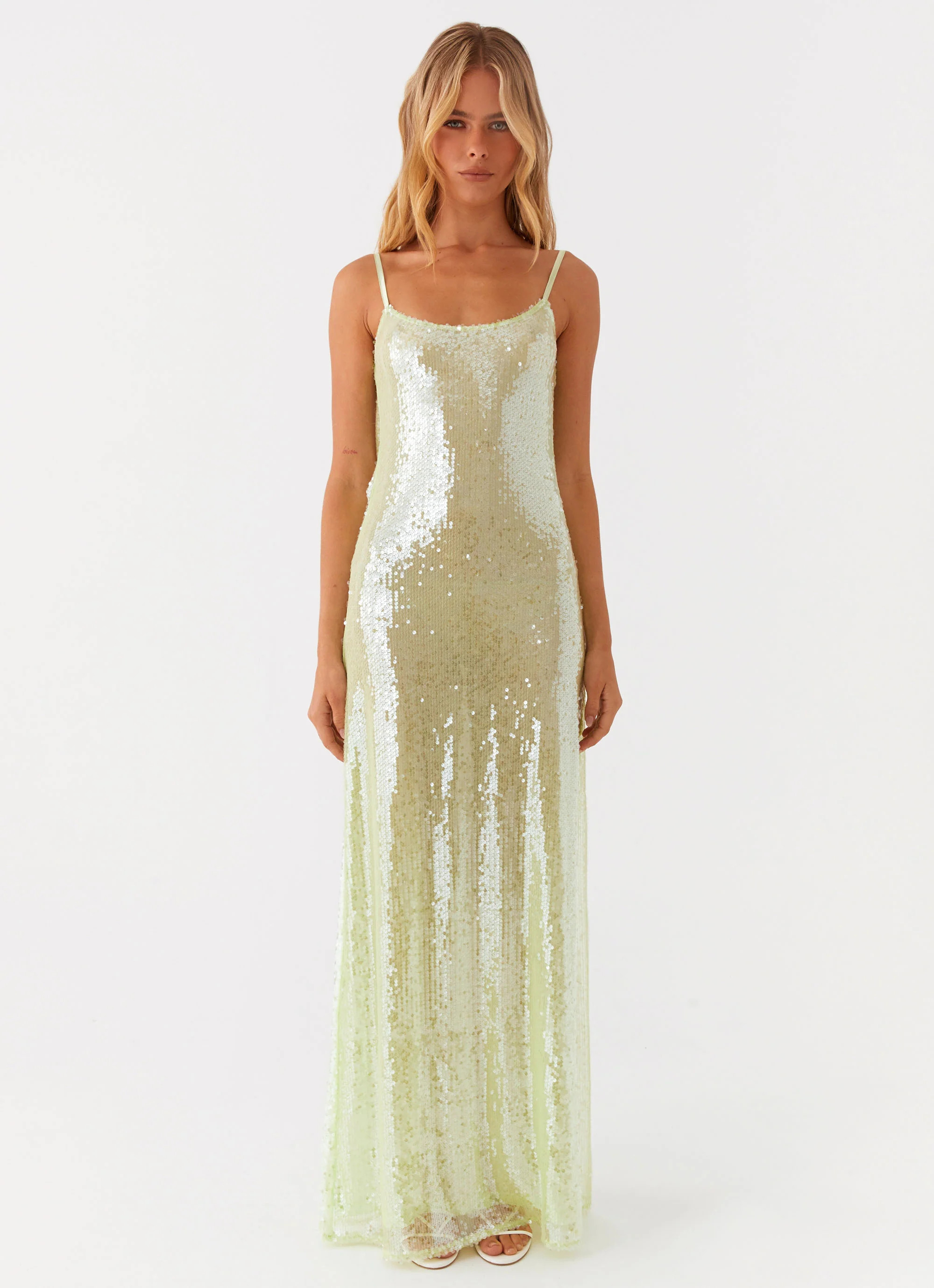 Higher Level Sequin Maxi Dress - Mint | Peppermayo (Global)