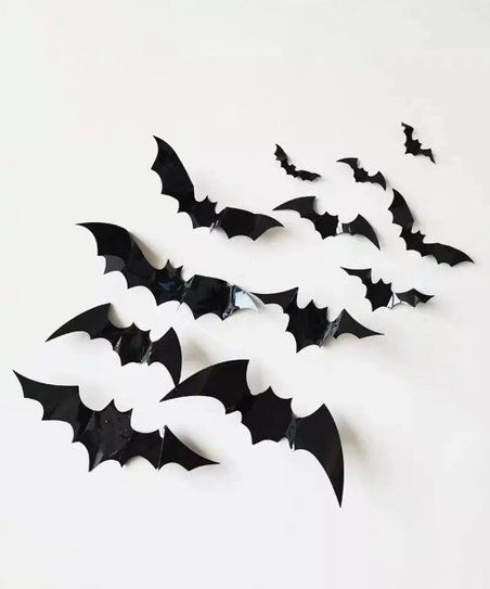 Black Bat Wall Décor - Set of 56 | Zulily