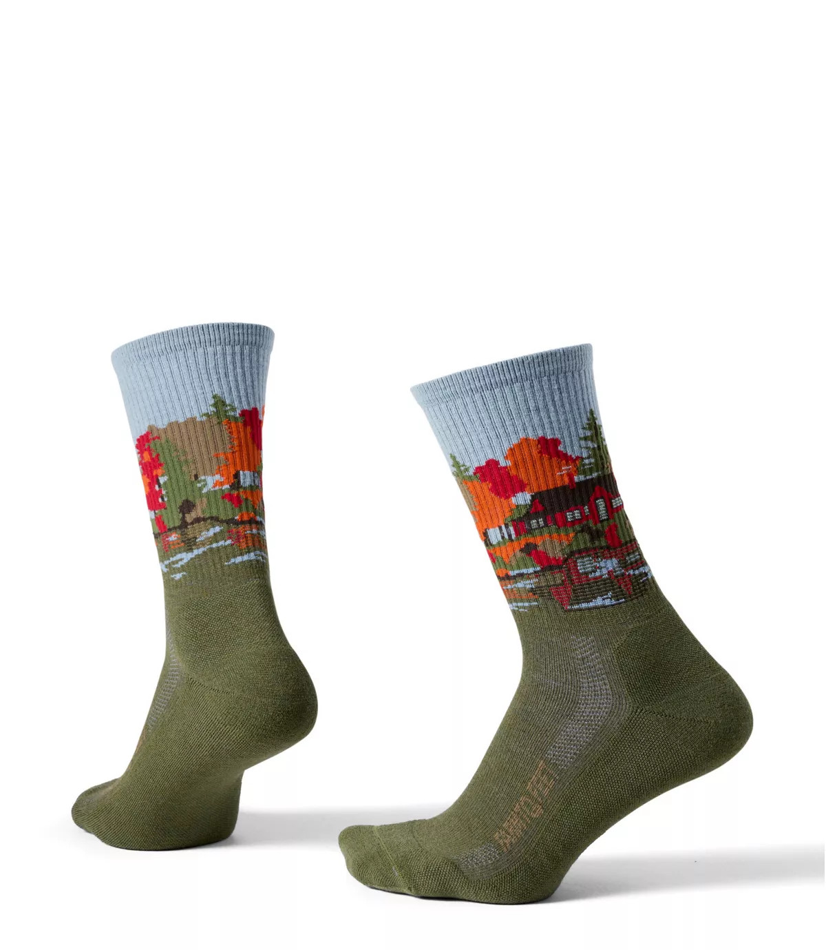 Adults' Farm to Feet Cabin Collection Autumn Cabin Crew Socks | L.L. Bean