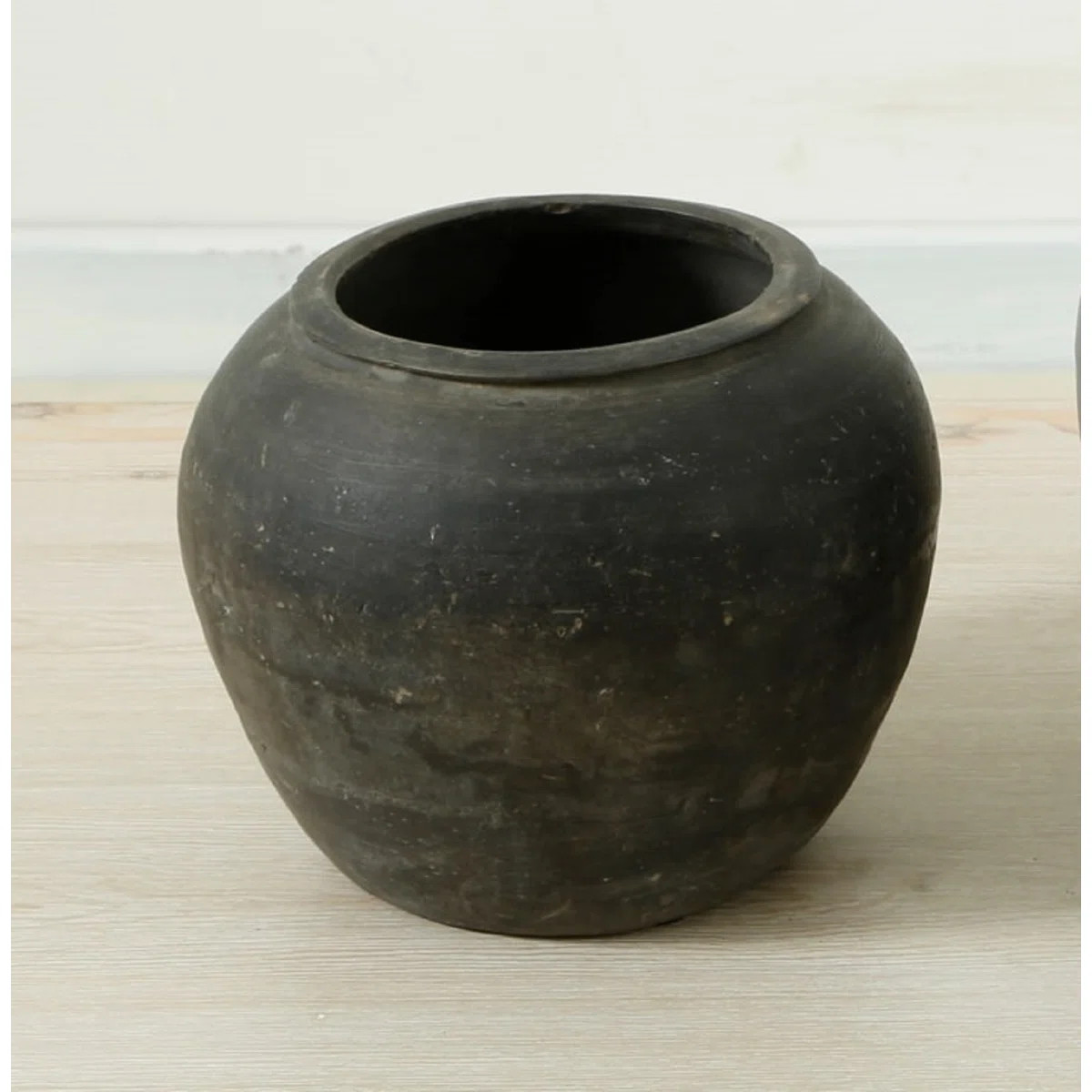 Lily's Living Approx 17" Extra Large Vintage Black Pottery Pot (Size & Finish Vary) | Perigold