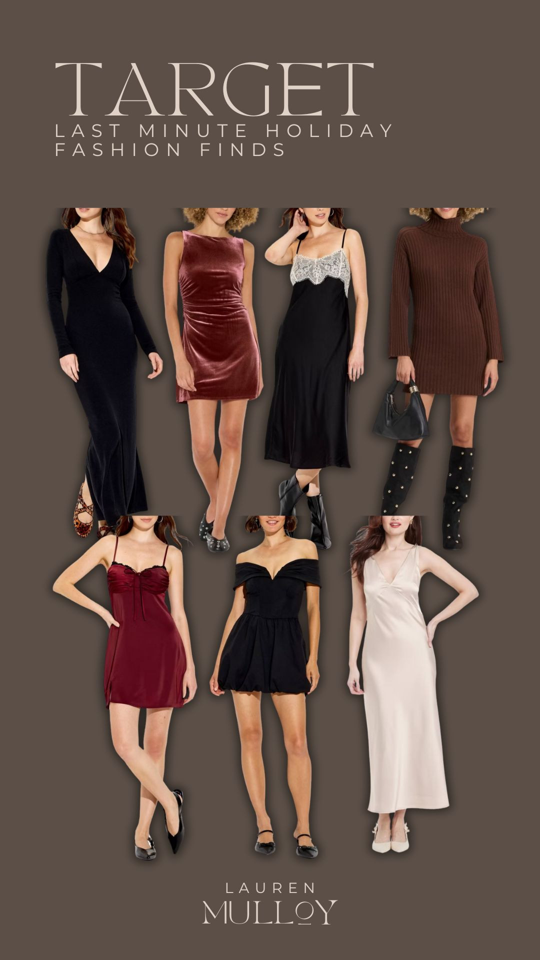 Last minute holiday fashion finds from Target! ❤️

holiday fashion, maxi dress, mini dress, sweater dress, finds under 50, gifts for her, holiday party outfit, lauren mulloy 

 #LTKHoliday #LTKSeasonal #LTKFindsUnder100