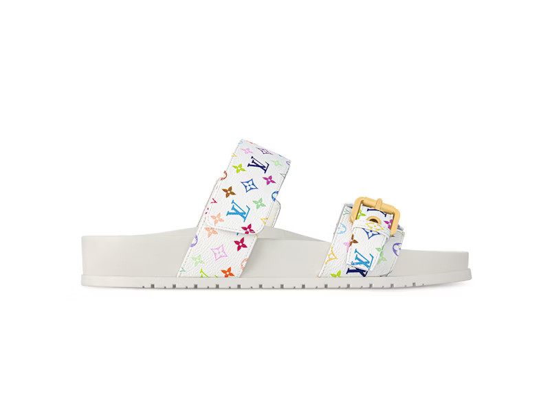 Louis Vuitton Bom Dia Flat Comfort Mule Takashi Murakami White (Women's) | StockX