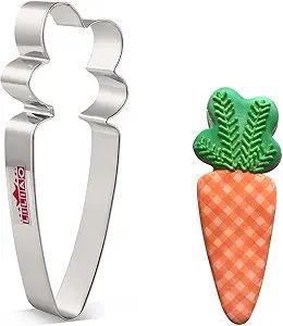 LILIAO Easter Carrot Cookie Cutter - 2 x 5 inches - Spring Sandwich Biscuit Cutters - Stainless S... | Amazon (US)