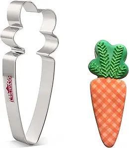 LILIAO Easter Carrot Cookie Cutter - 2 x 5 inches - Spring Sandwich Biscuit Cutters - Stainless S... | Amazon (US)